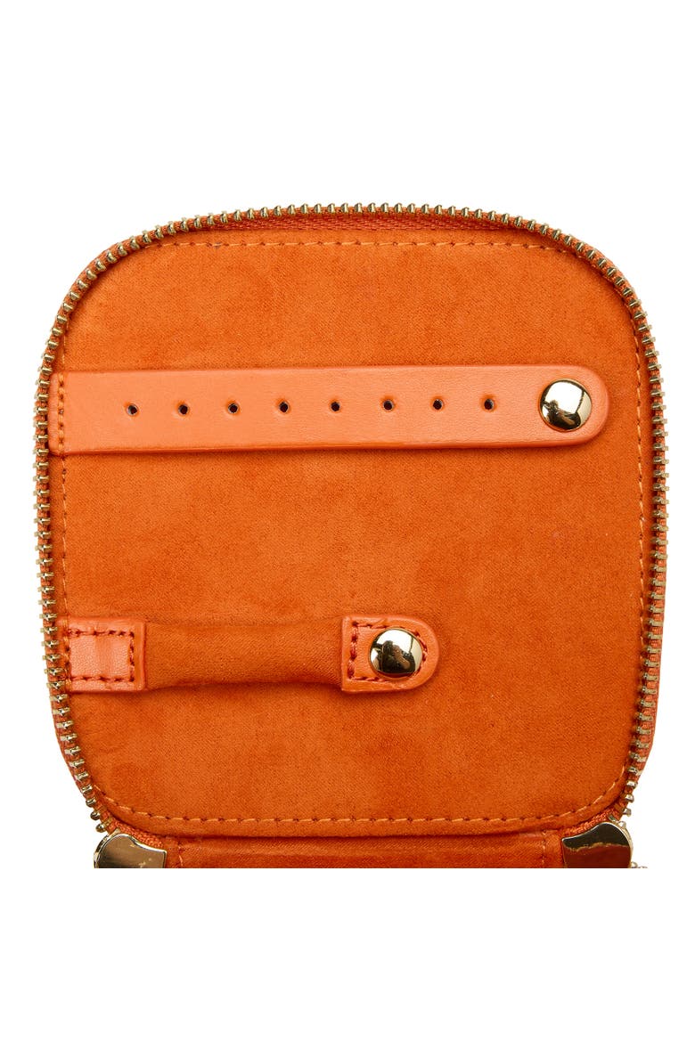 Maria Zip Jewelry Cube, Alternate, color, Tangerine