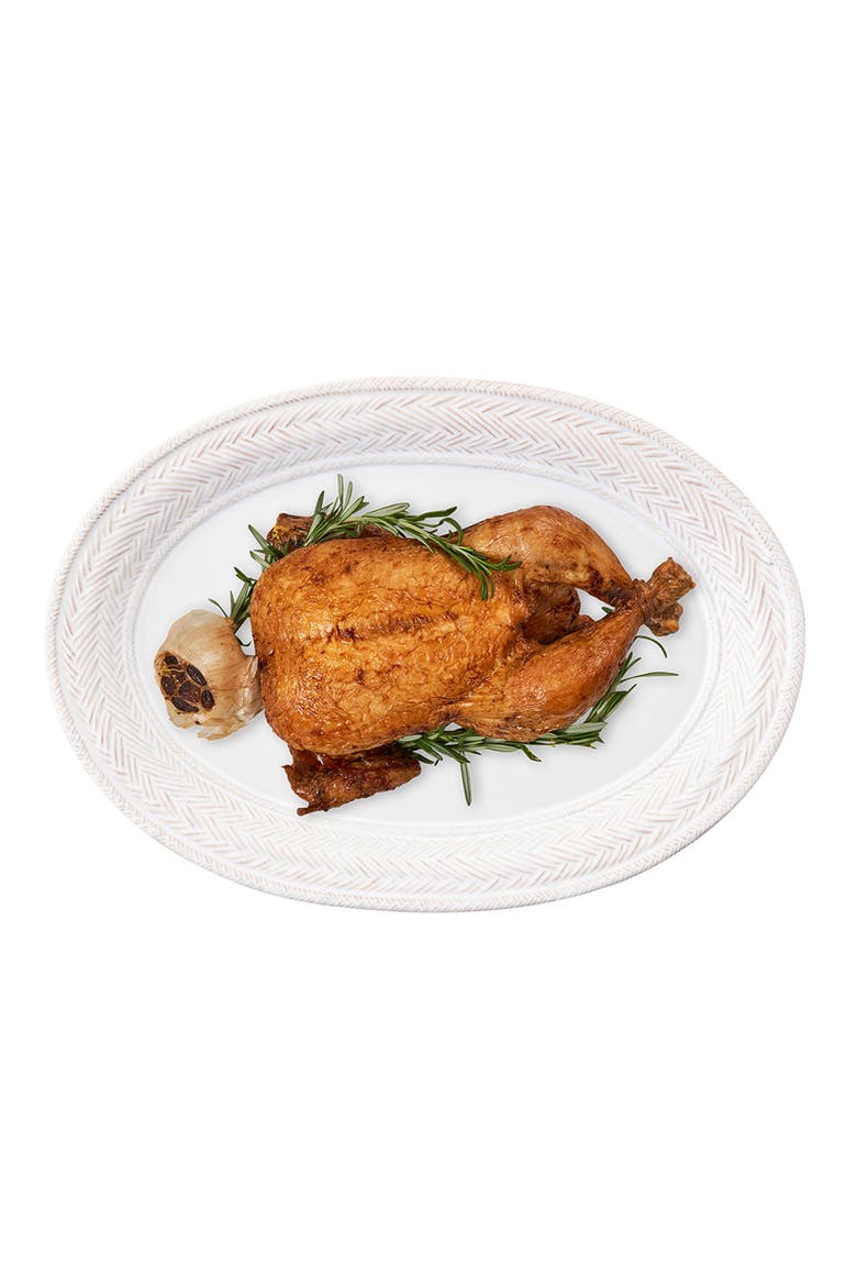 Le Panier Oval Ceramic Serving Platter, Alternate, color, WHITEWASH