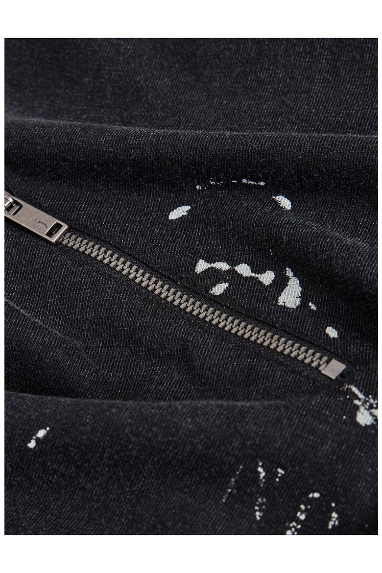 Raw Edge Zipper Graphic T-Shirt, Alternate, color, BLACK