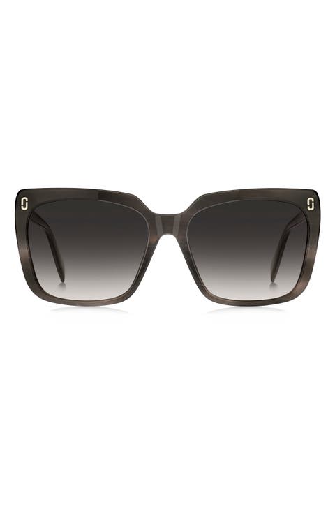 56mm Gradient Square Sunglasses