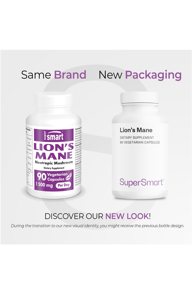 SuperSmart Lion's Mane 1500mg per Day, Alternate, color, 