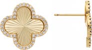 RIVKA FRIEDMAN Clover CZ Stud Earrings