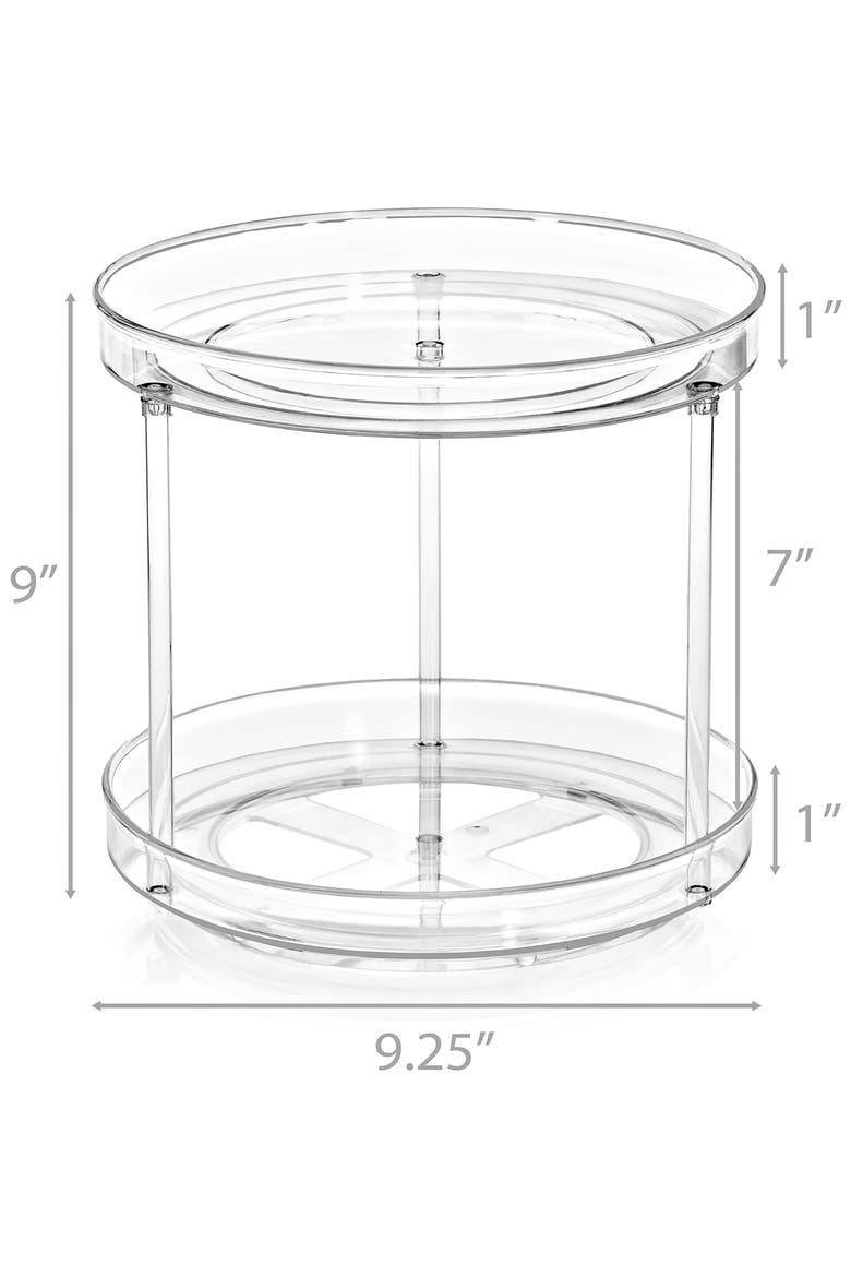 3-Piece Lazy Susan Organizer Set, Alternate, color, CLEAR