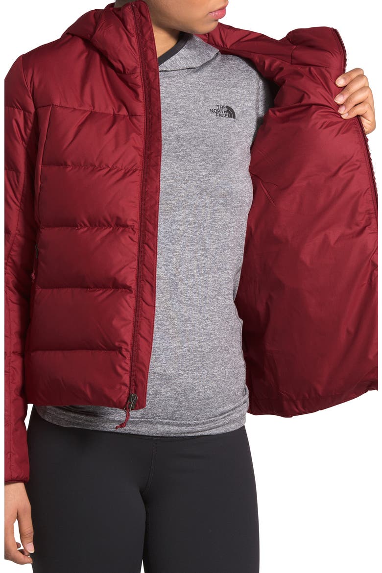 Valle Hooded 550 Fill Power Down Coat, Alternate, color, POMEGRANATE