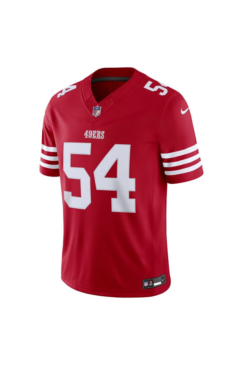 Men's Nike Fred Warner Scarlet San Francisco 49ers Team Vapor F.U.S.E. Stitched Limited Jersey, Alternate, color, Scarlet