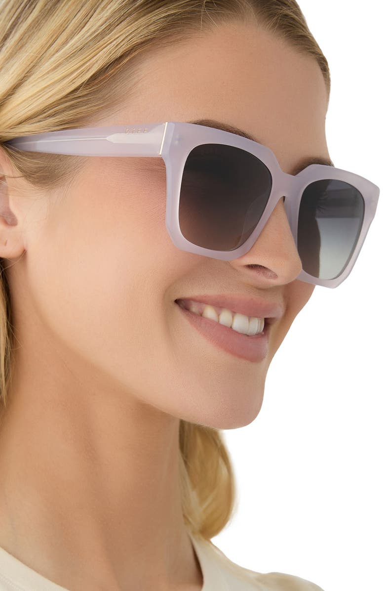 DIFF Ariana 54mm Gradient Square Sunglasses, Alternate, color, Thistle / Grey Gradient