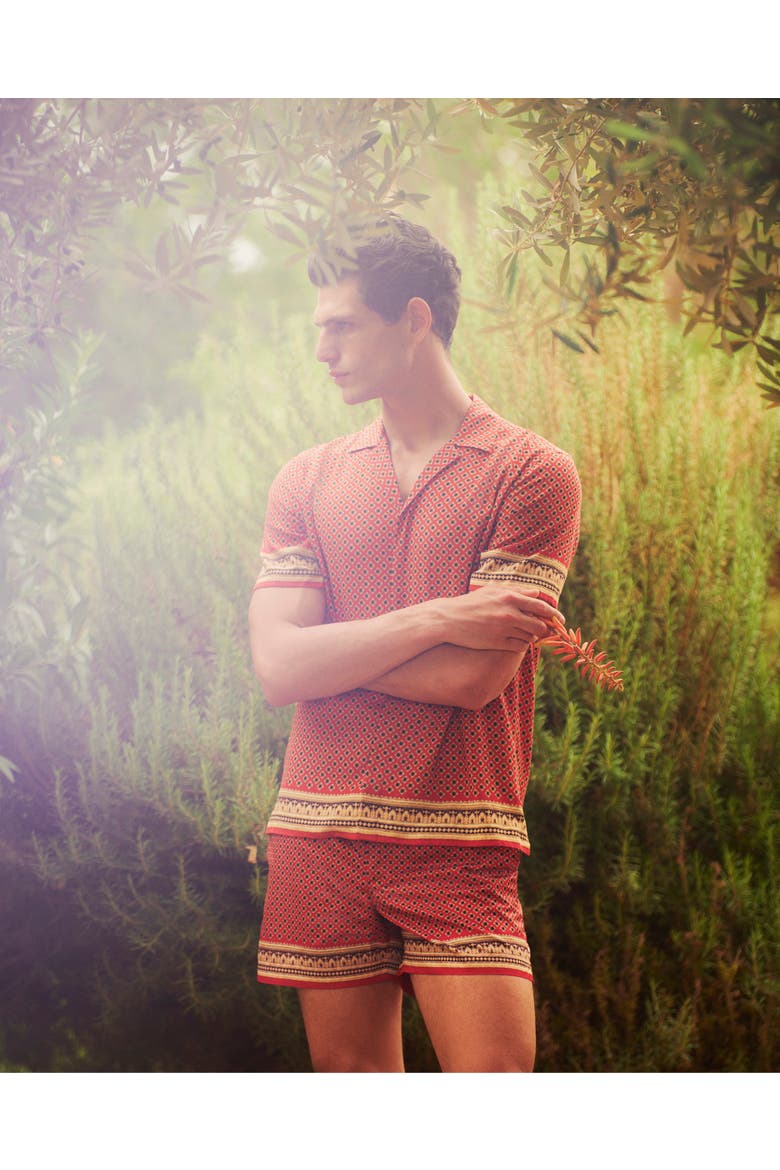 Maitan Relaxed-Fit Shirt, Alternate, color, Summer Red