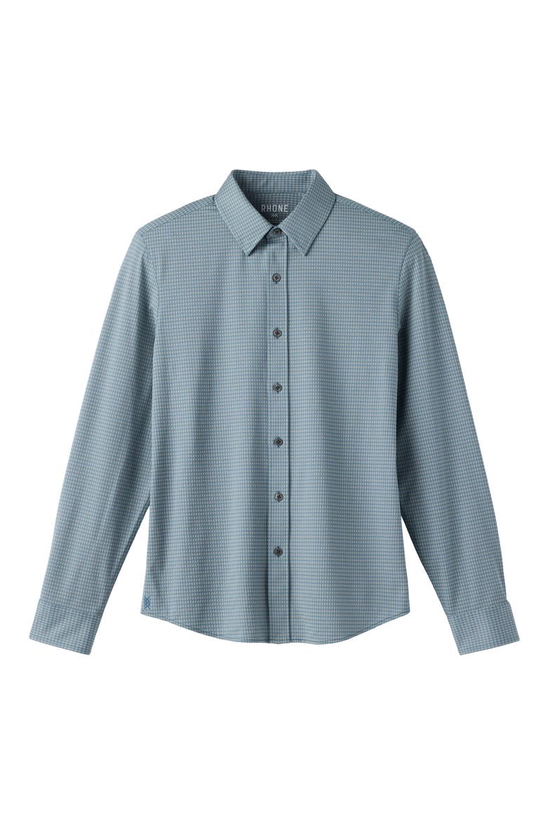 Commuter Slim Fit Gingham Shirt, Alternate, color, OLIVE SHADOW GINGHAM