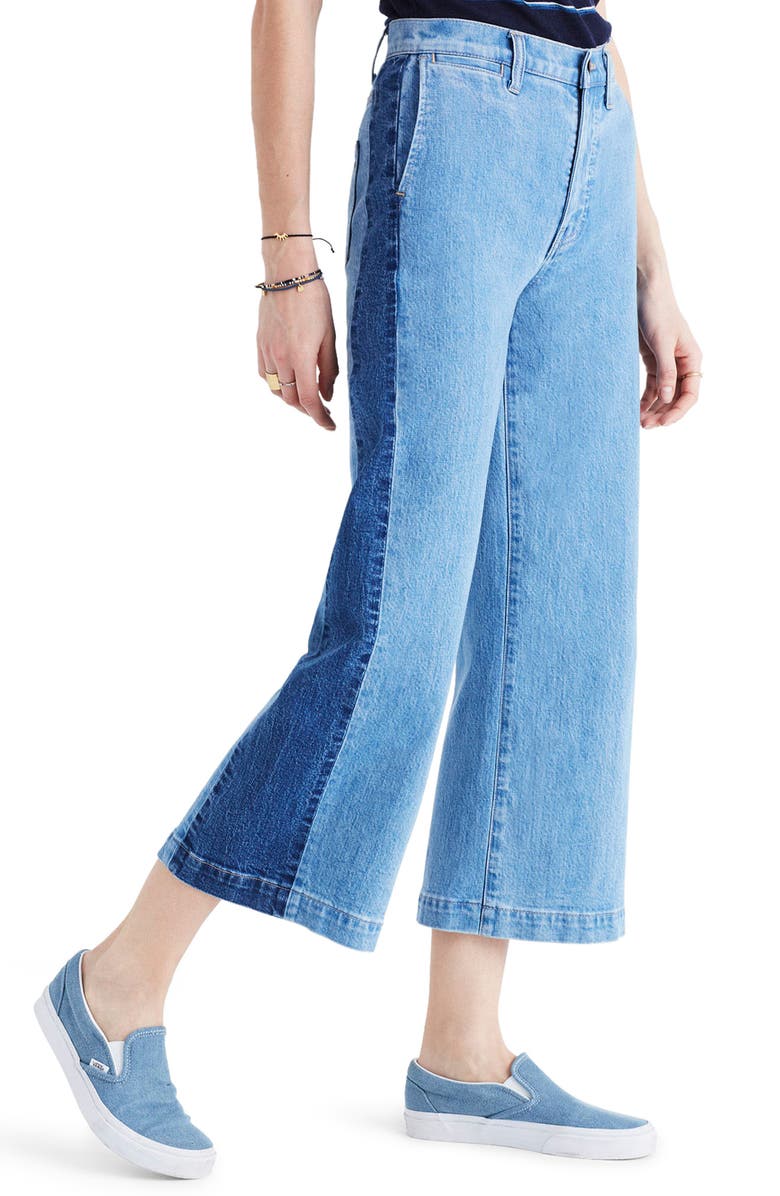 Madewell High Waist Crop Wide Leg Jeans, Main, color, 
