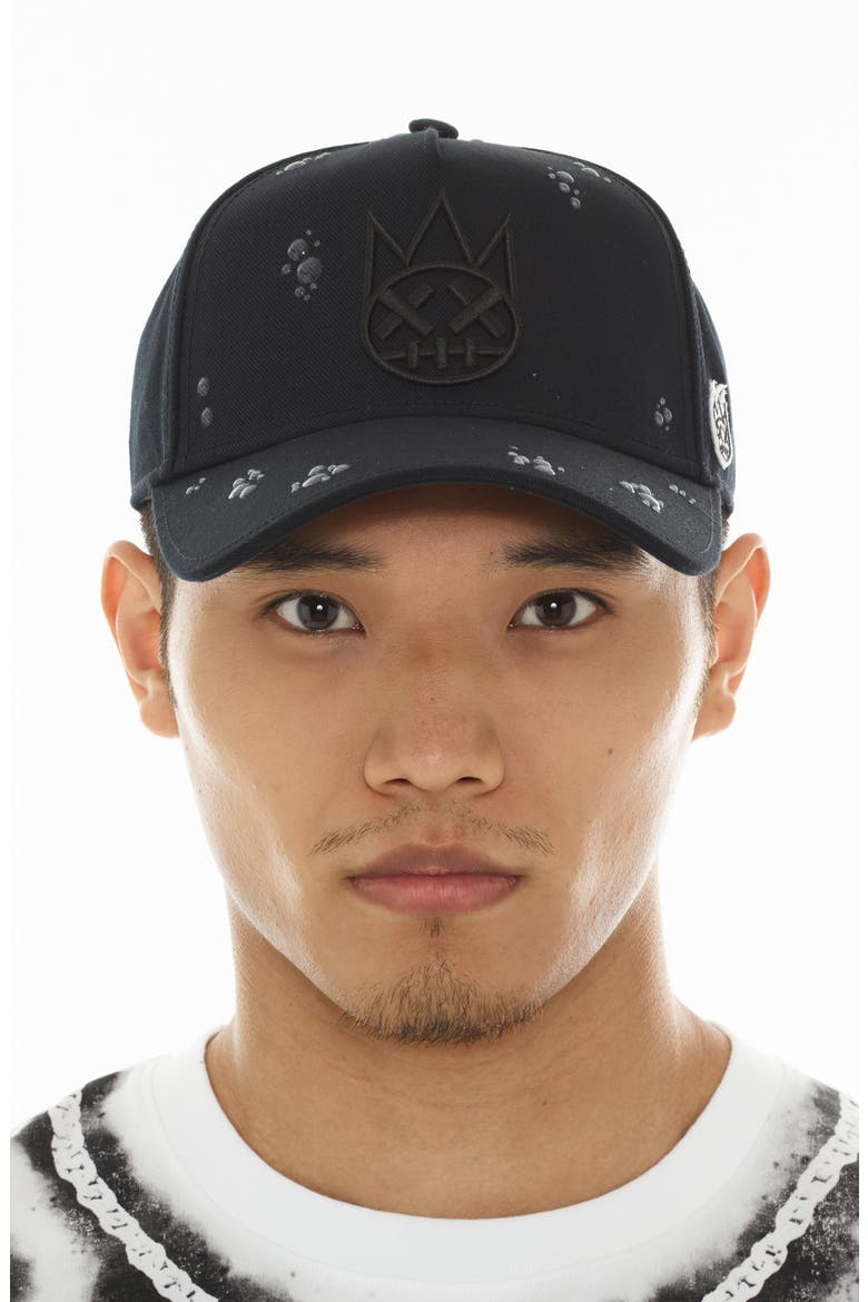 Shimuchan Logo Raindrop Trucker Hat, Alternate, color, BLACK