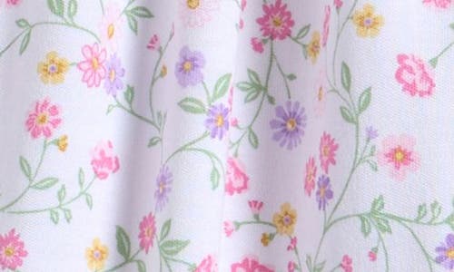 Kissy Kissy Floral Smocked Pima Cotton Footie In White