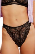 Free People Lace Lover High Waist Thong
