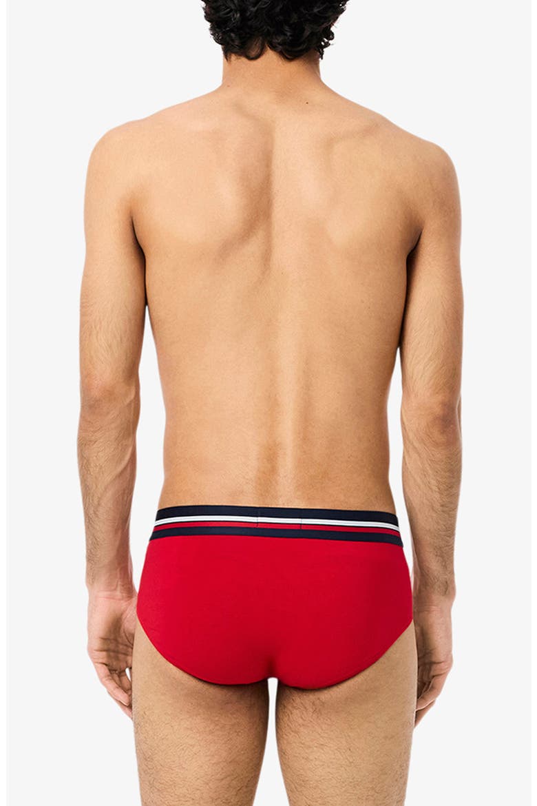 Assorted 3-Pack Stretch Cotton Briefs, Alternate, color, NAVY BLUE/ SILVER CHINE/ RED