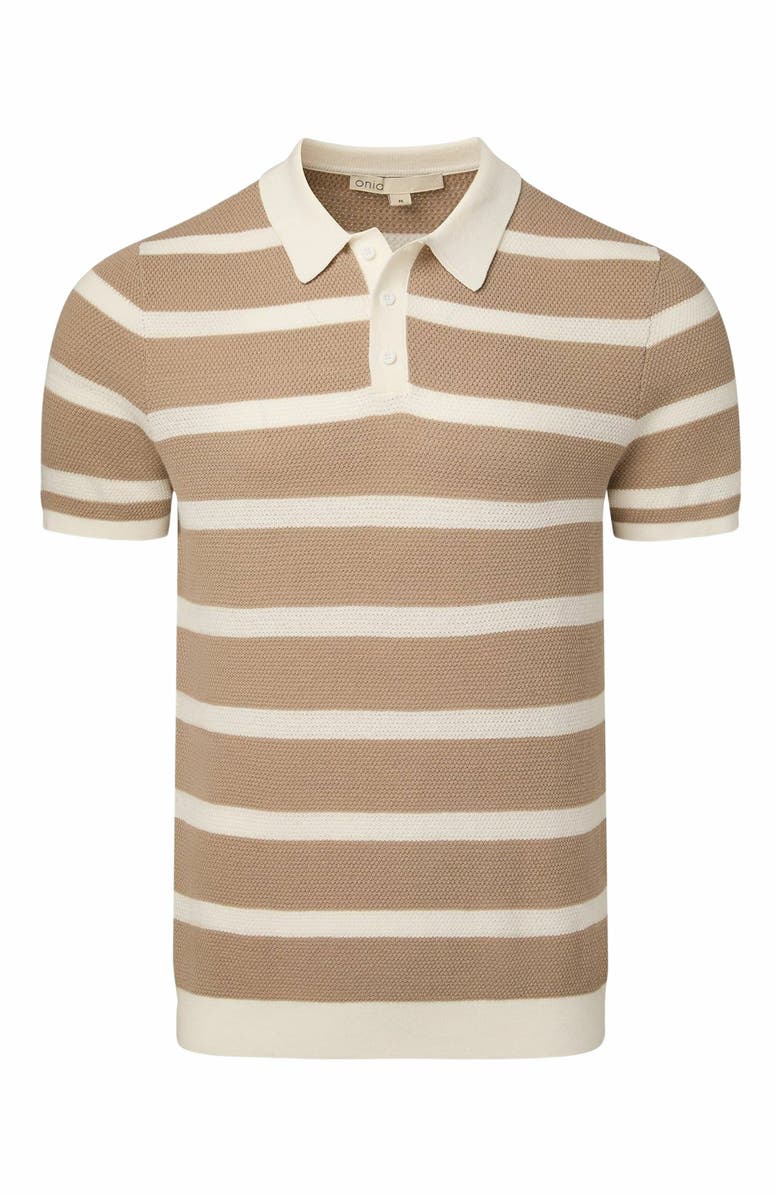 Onia Cotton Textured Knit Polo, Alternate, color,