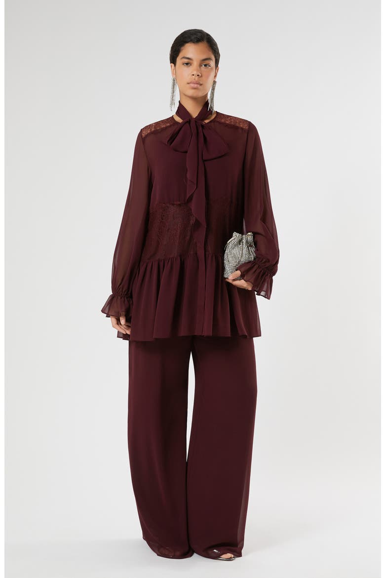 Eunghia Wide Leg Pants, Alternate, color, RED PURPLE