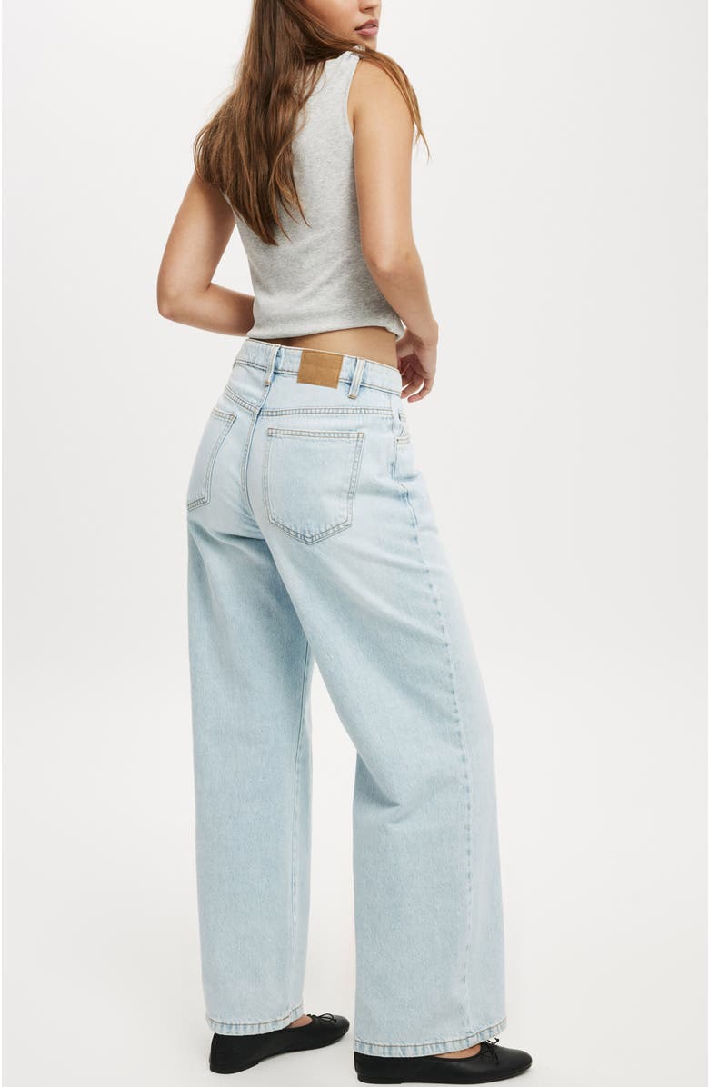 Cotton On Women's Relaxed Wide Jean, Alternate, color, Pearl Blue