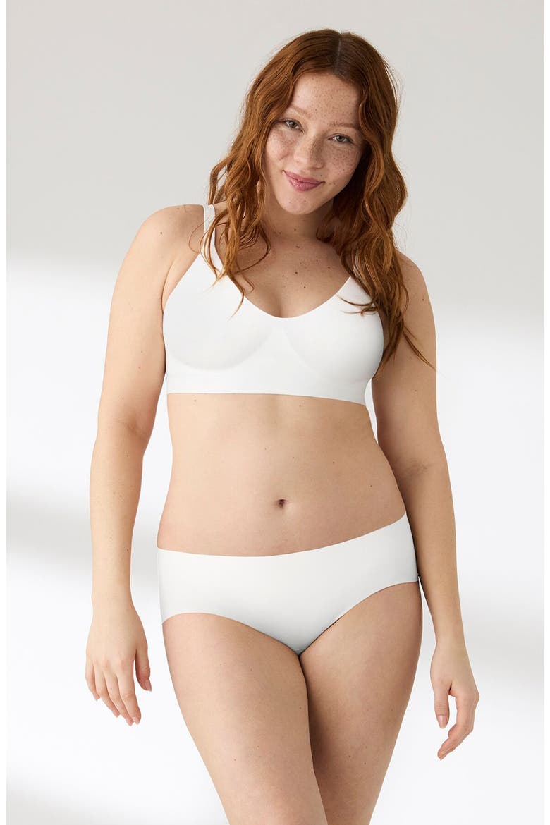 Soft Form V-Neck Adjustable Strap Bralette, Alternate, color, WHITE