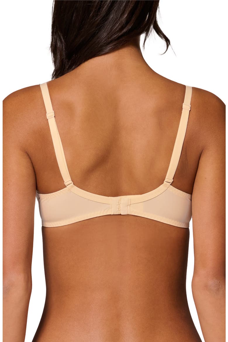 Delice Sheer Underwire Plunge Bra, Alternate, color, PAMPA