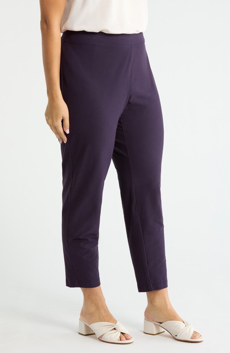 Eileen Fisher Slim Ankle Pants, Alternate, color, Aubergine