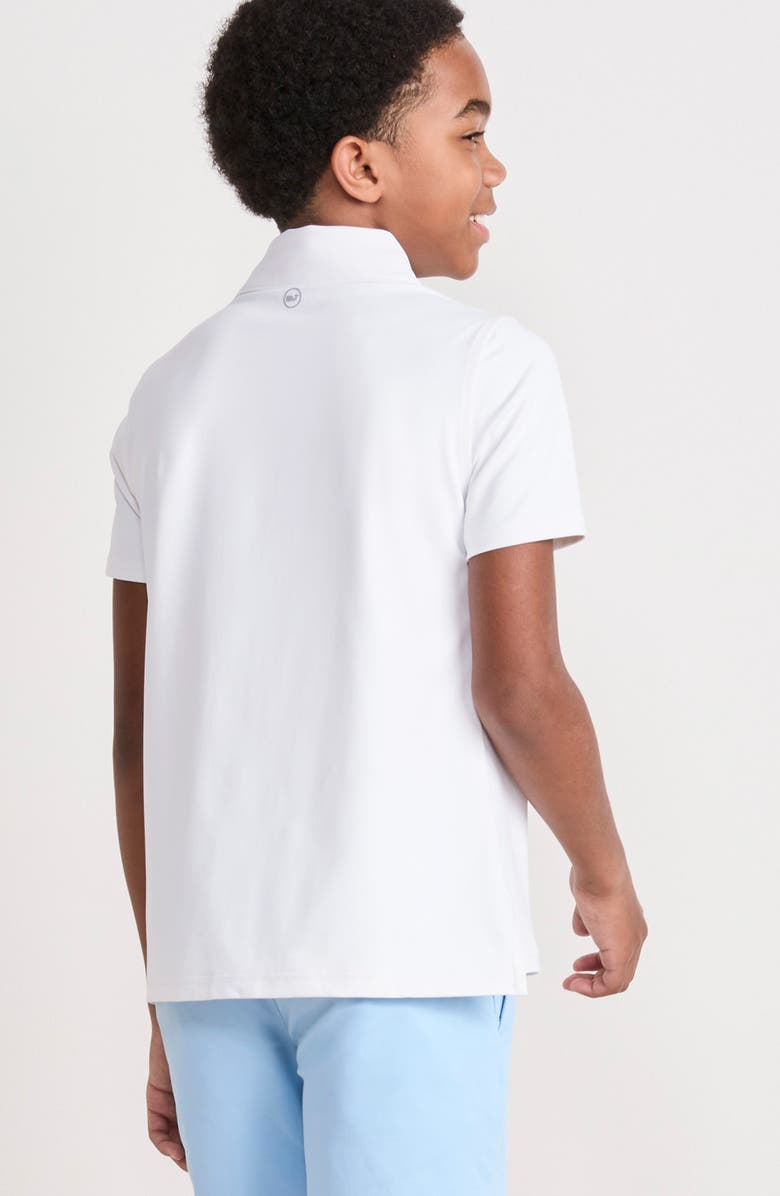 vineyard vines Kids' Sankaty Polo Shirt, Alternate, color, White Cap