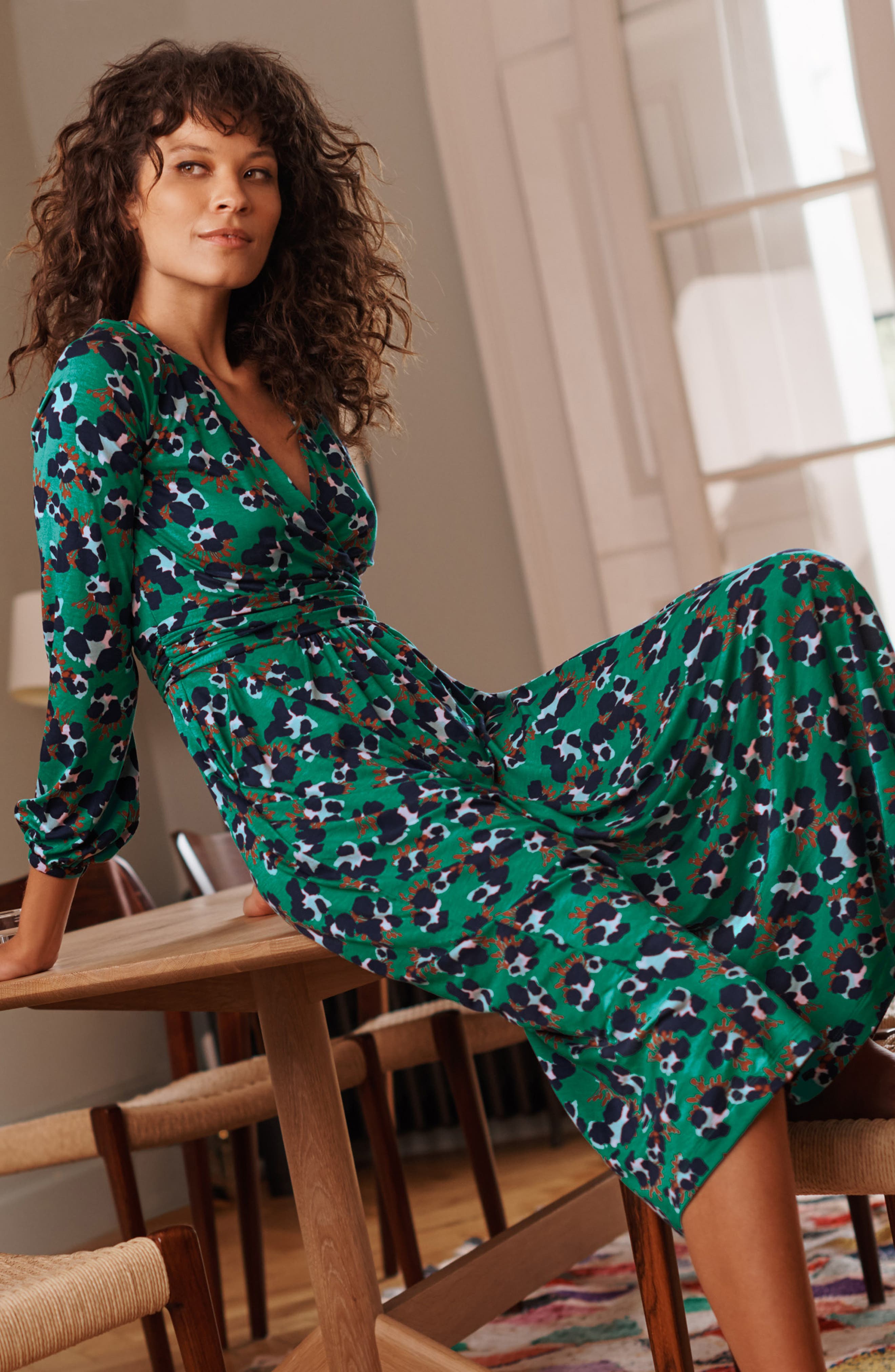 Boden Hayden Floral Long Sleeve Jersey Dress | Nordstrom