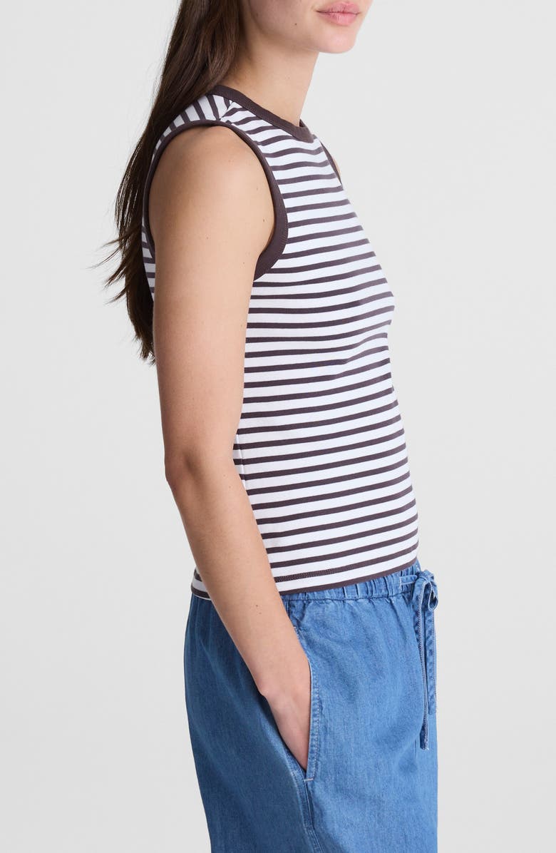 Madewell The '90s Compact Cotton Shell Tank, Alternate, color, New York Stripe