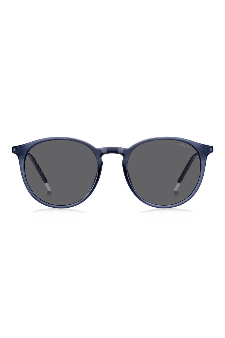 51mm Round Sunglasses, Main, color, BLUE SILVER