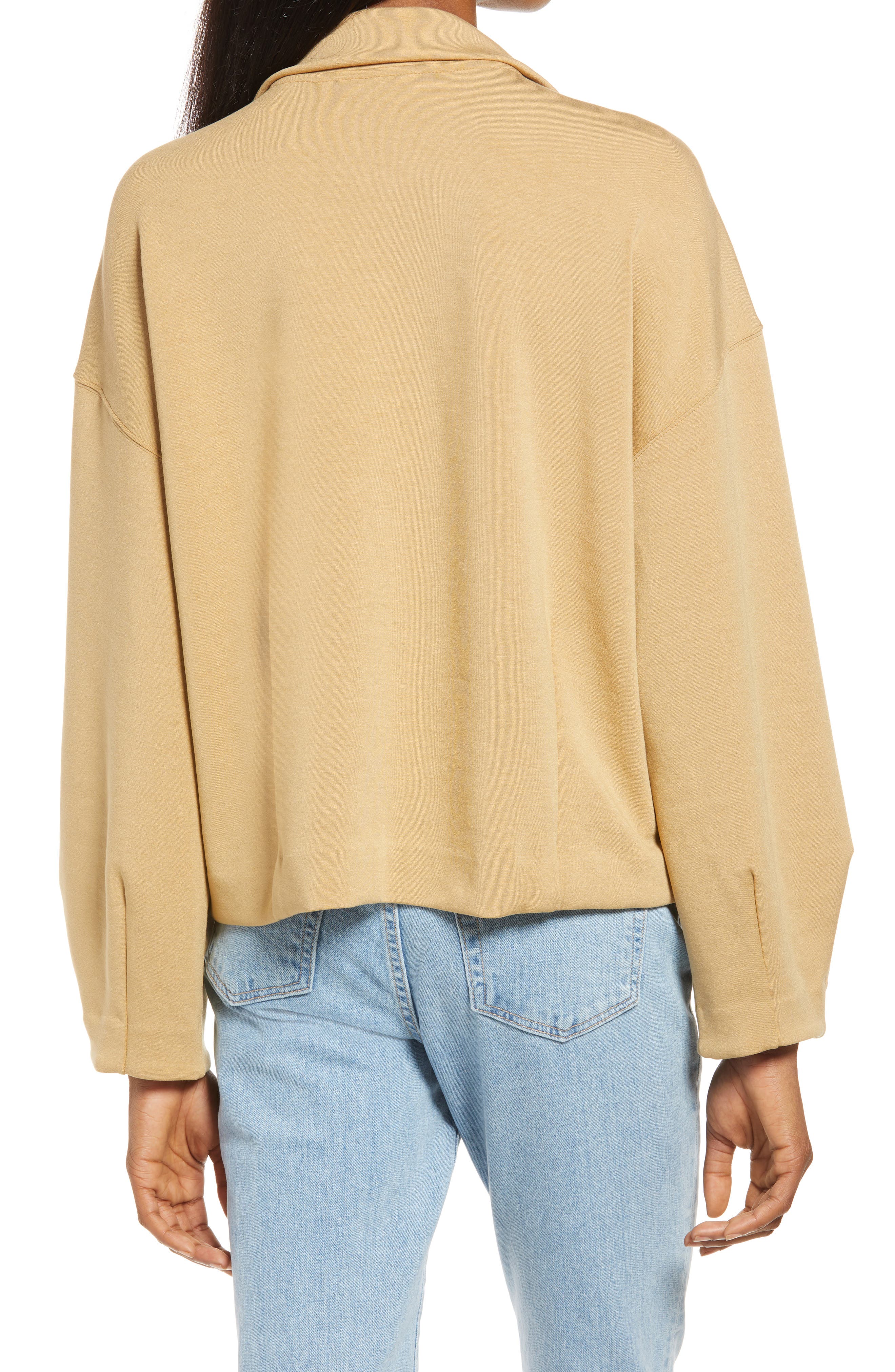 Scotch & Soda Shaped Sleeve Half-Zip Sweatshirt (Women) | Nordstromrack