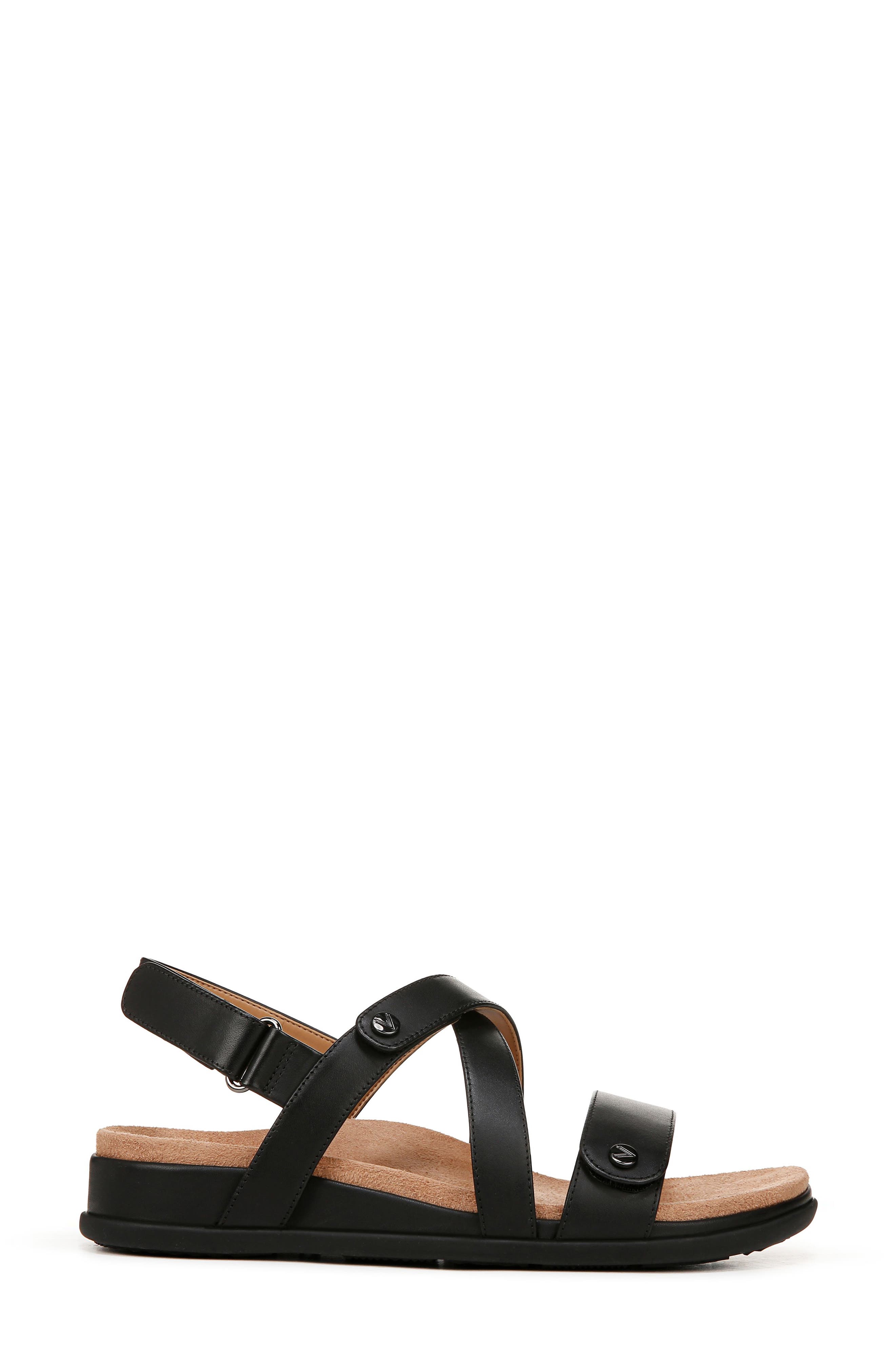 Vionic Cypress Slingback Sandal, Alternate, color, Black Leather