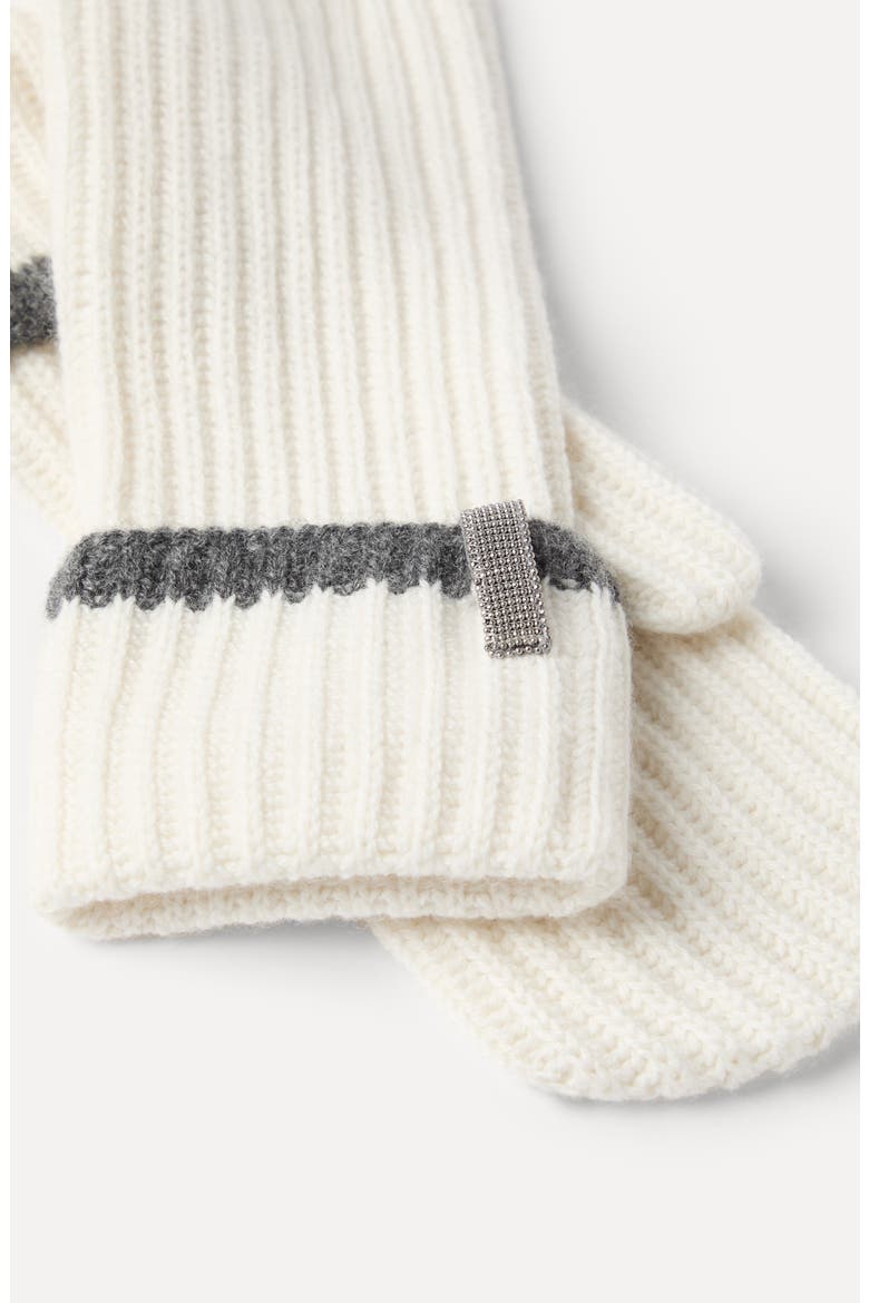 Knit mittens with monili, Alternate, color, Panama