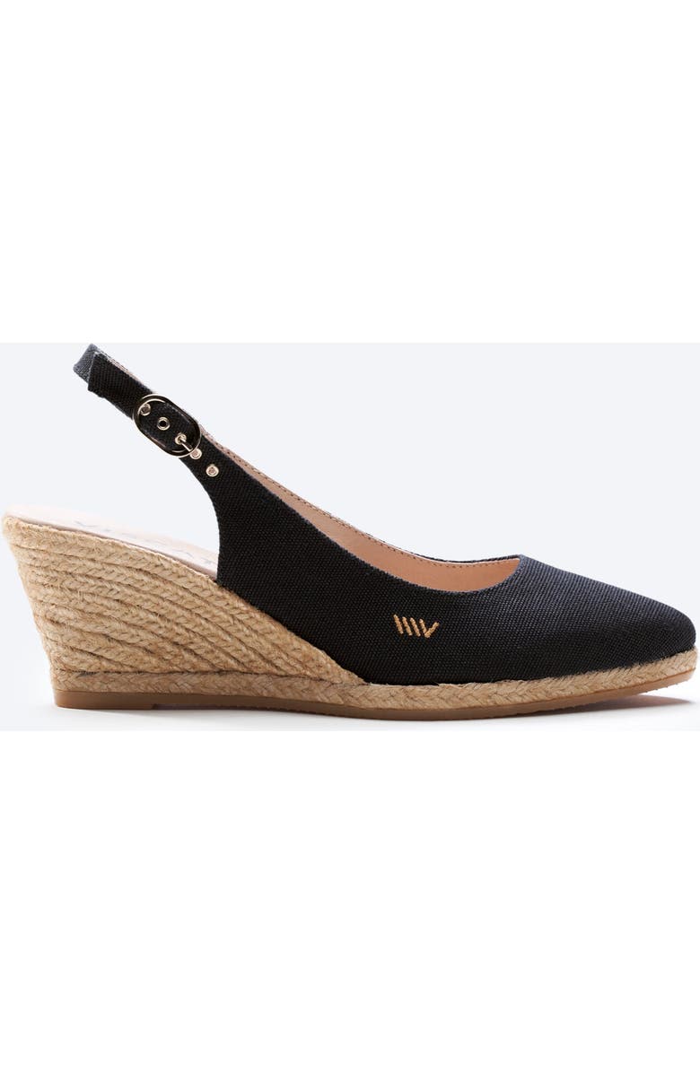 VISCATA Palomera Canvas Espadrille Wedges, Alternate, color, Medium Black