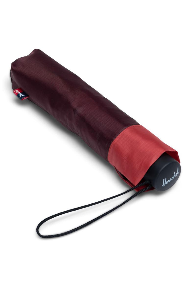 Voyage Triple Stage Umbrella, Alternate, color, PLUM/ MINERAL RED