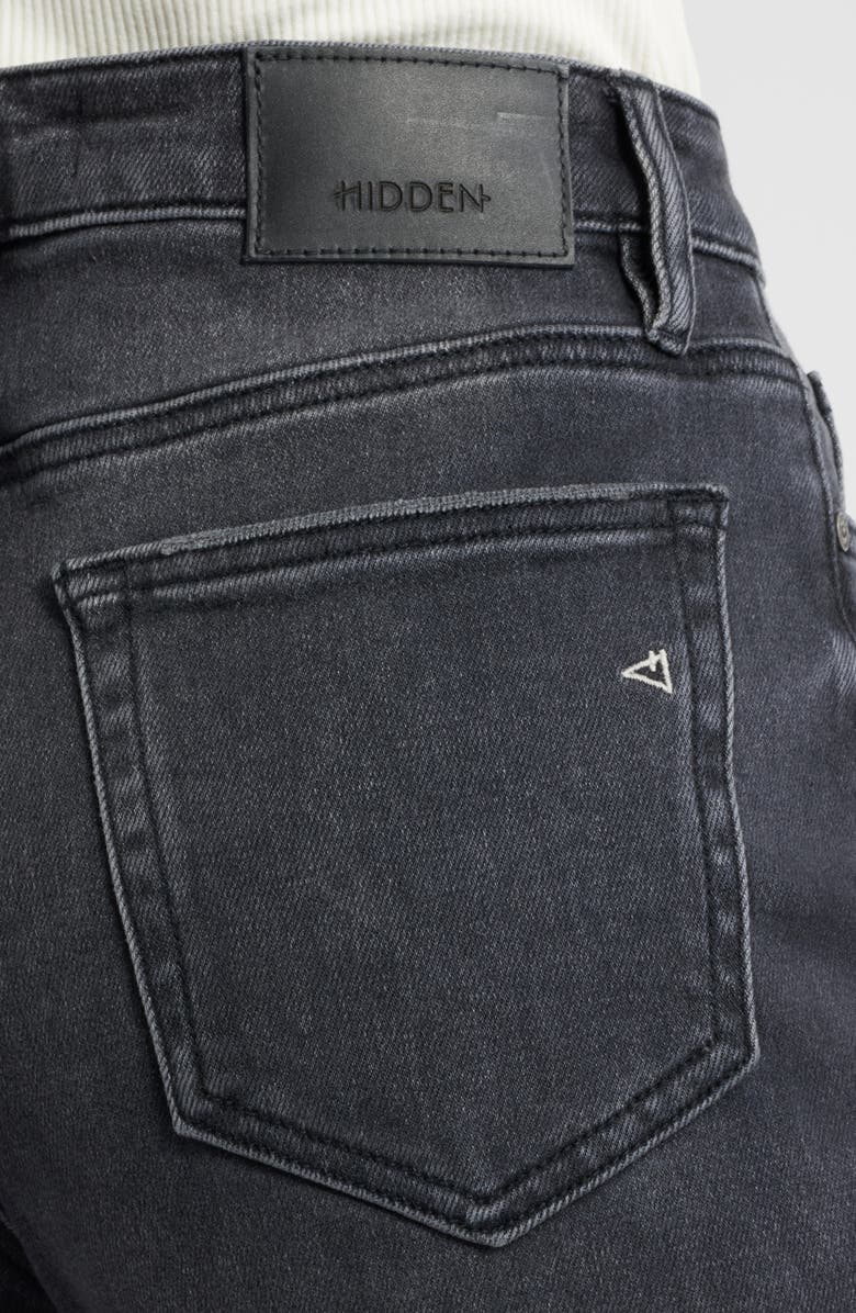 HIDDEN JEANS Cuffed High Waist Dad Jeans, Alternate, color, Dark Grey
