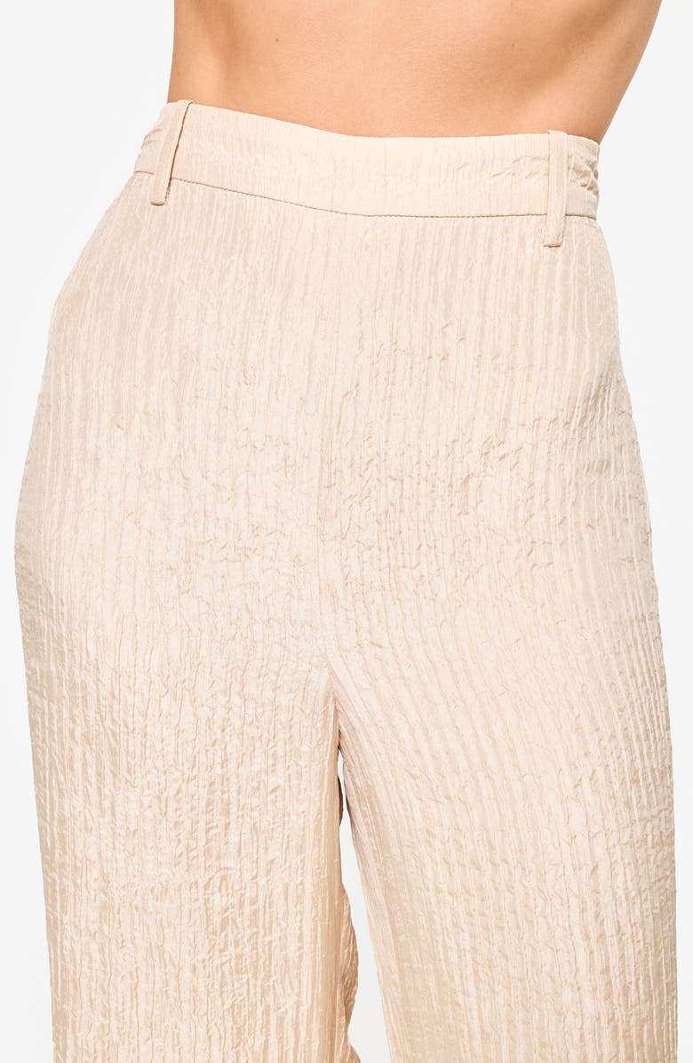 CAMI NYC Sierra High Waist Crinkled Silk & Wool Pants, Alternate, color, 