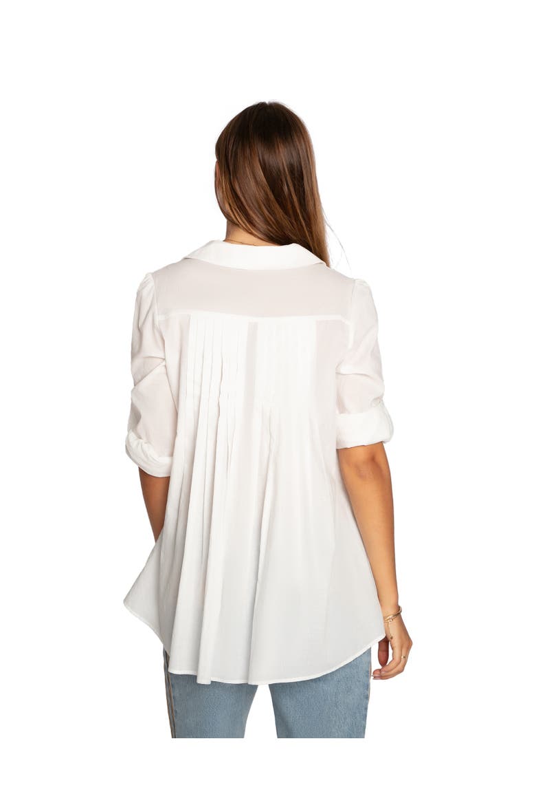 Catch Feelings Pintuck Shirt, Alternate, color, White
