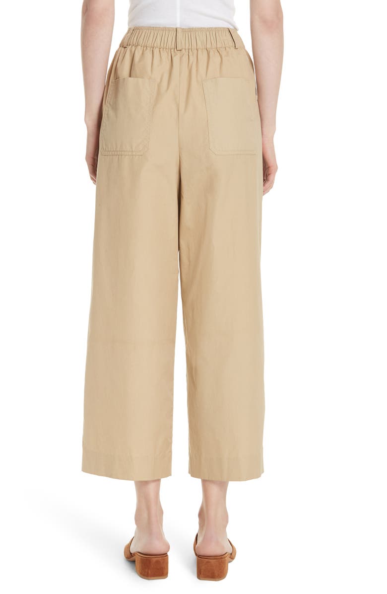 Vince Wide Leg Polished Cotton Pants, Alternate, color,