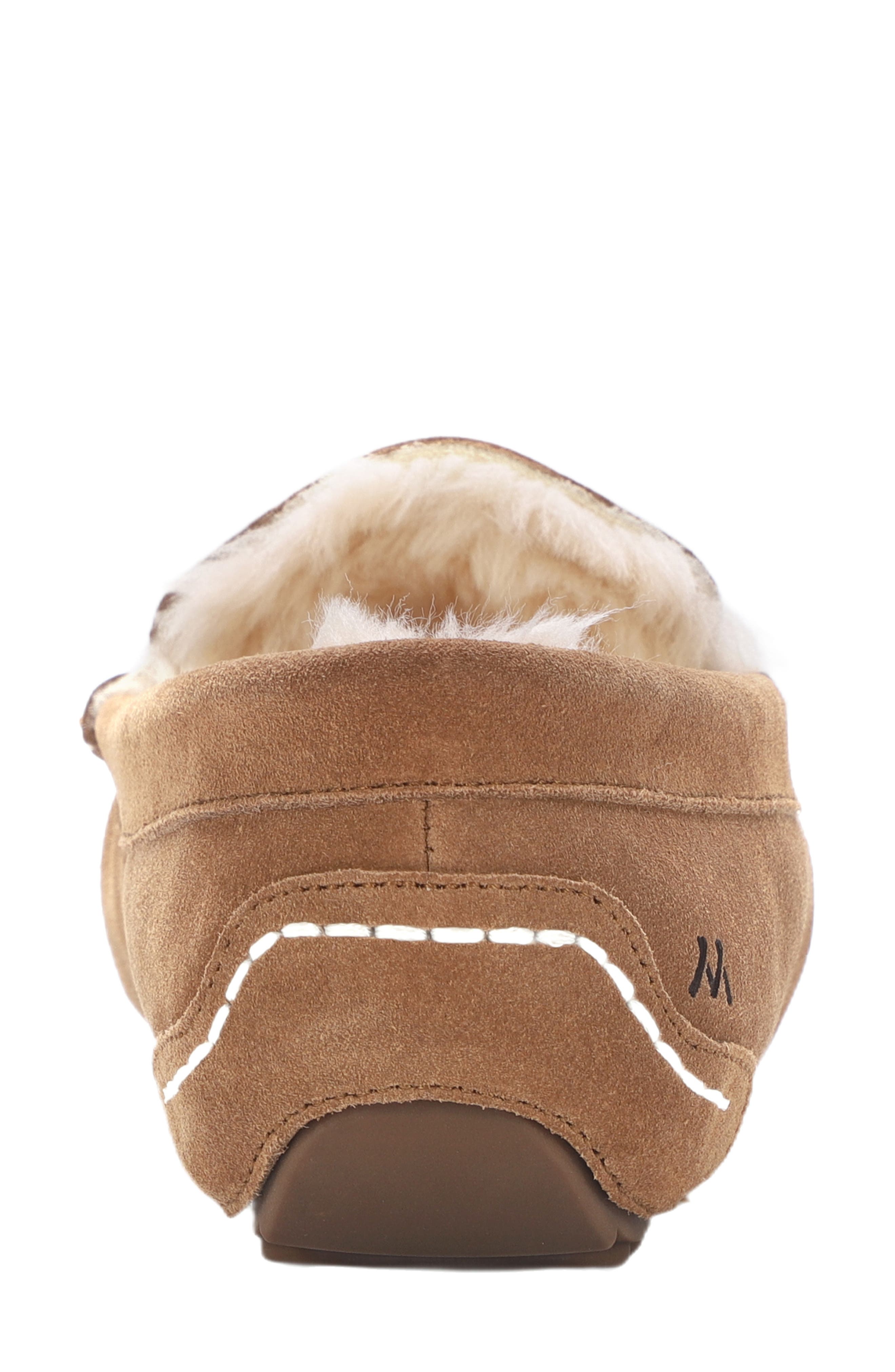 Mykos Suede Genuine Shearling Lined Slipper, Alternate, color, Chestnut