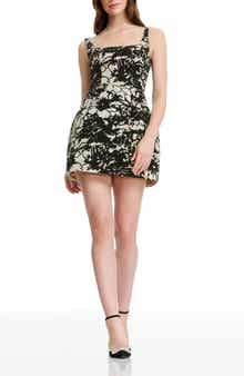 Dress the Population Devi Sequin Floral Cocktail Mini Dress