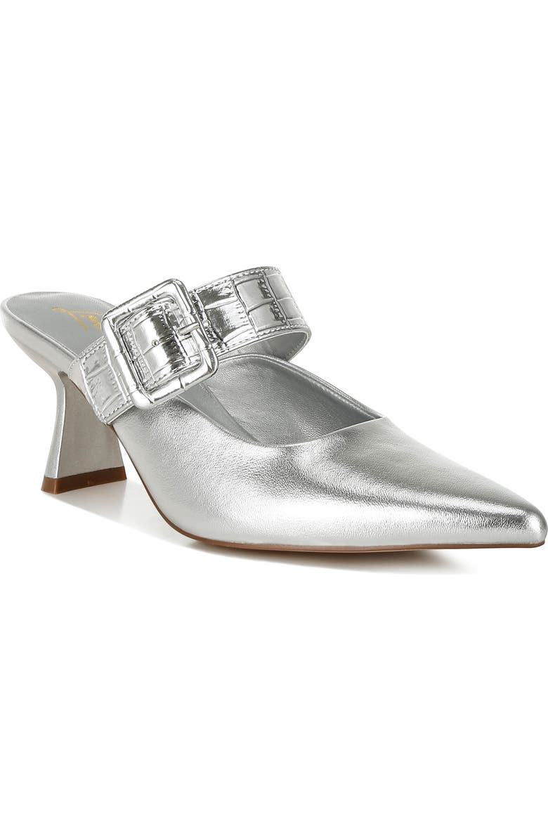 LONDON RAG Bismi Pointed Toe Mule, Main, color, Silver