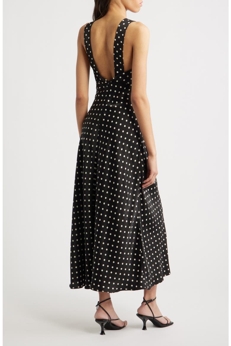 Julia Polka Dot Slipdress, Alternate, color, BLACK / WHITE