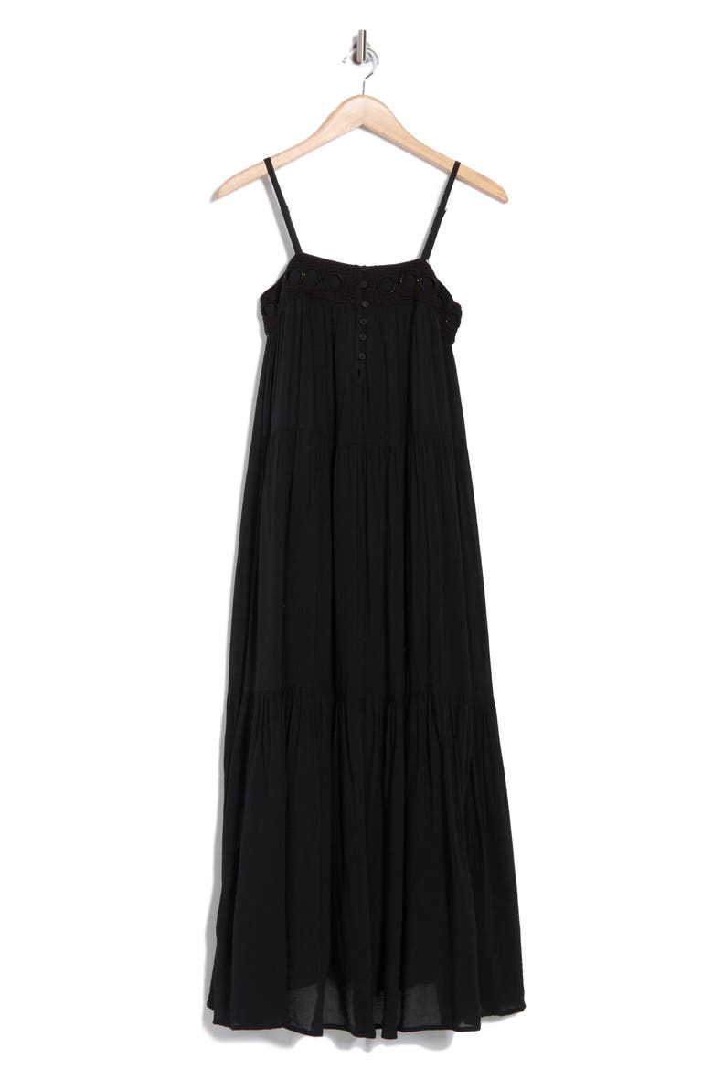 Tiered Maxi Dress, Alternate, color, BLACK
