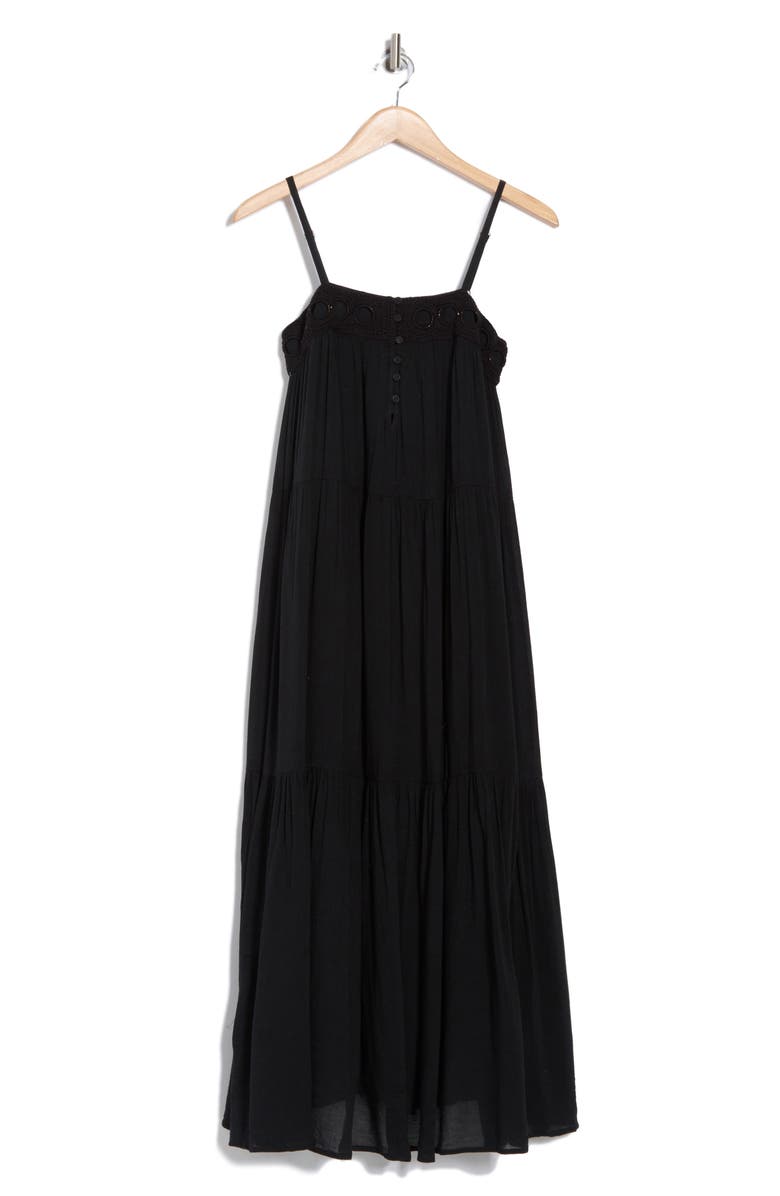 Lovestitch Tiered Maxi Dress, Alternate, color, Black