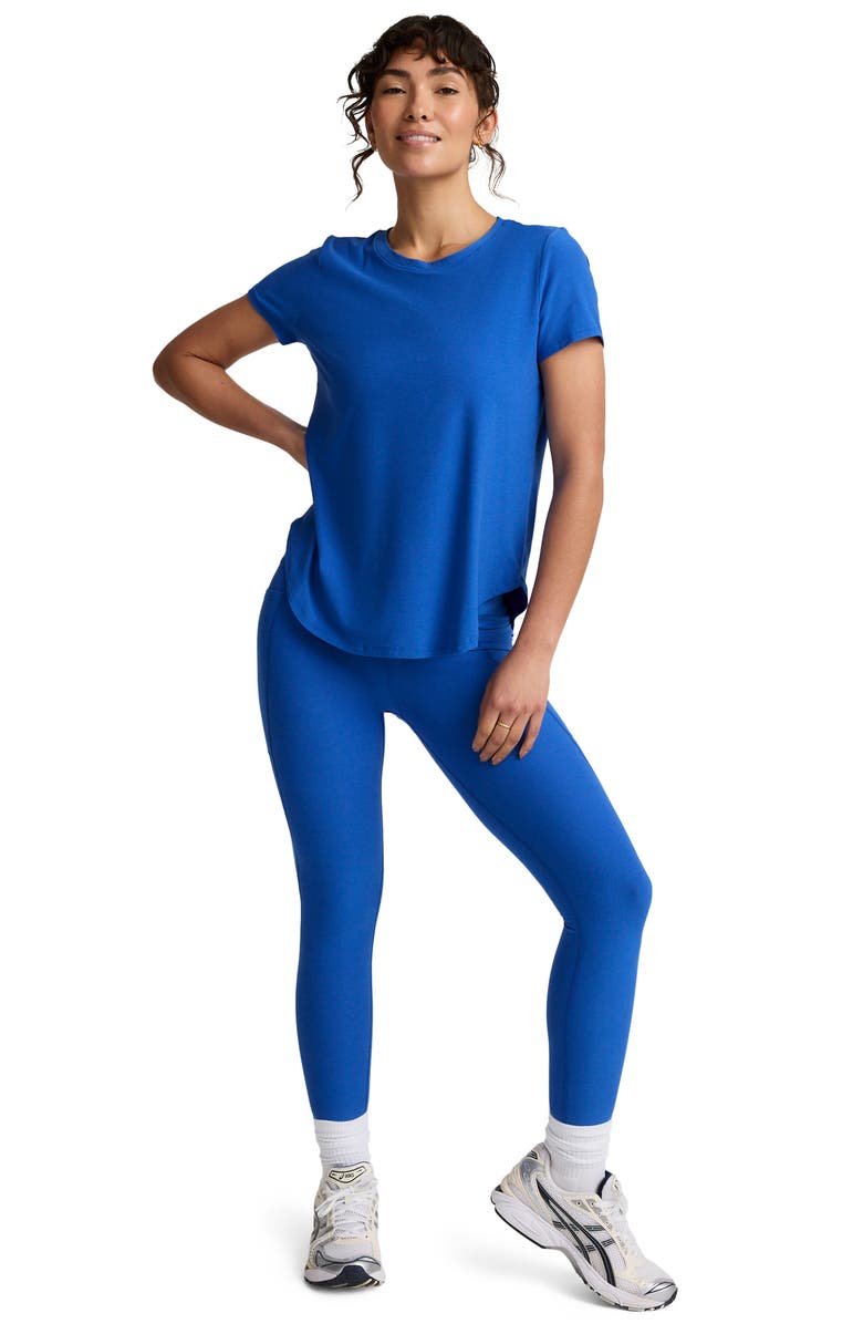 Beyond Yoga On the Down Low T-Shirt, Alternate, color, Court Blue