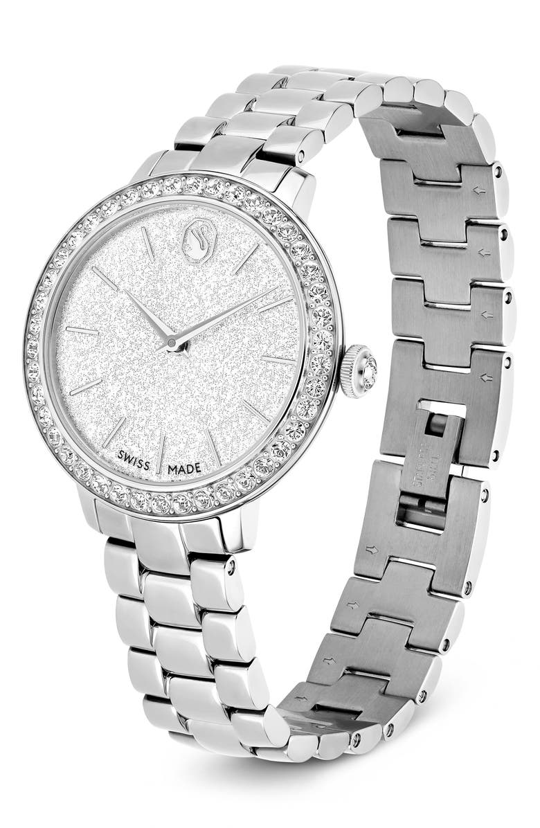 Swarovski Matrix Bracelet Watch, 30mm, Alternate, color, Silver