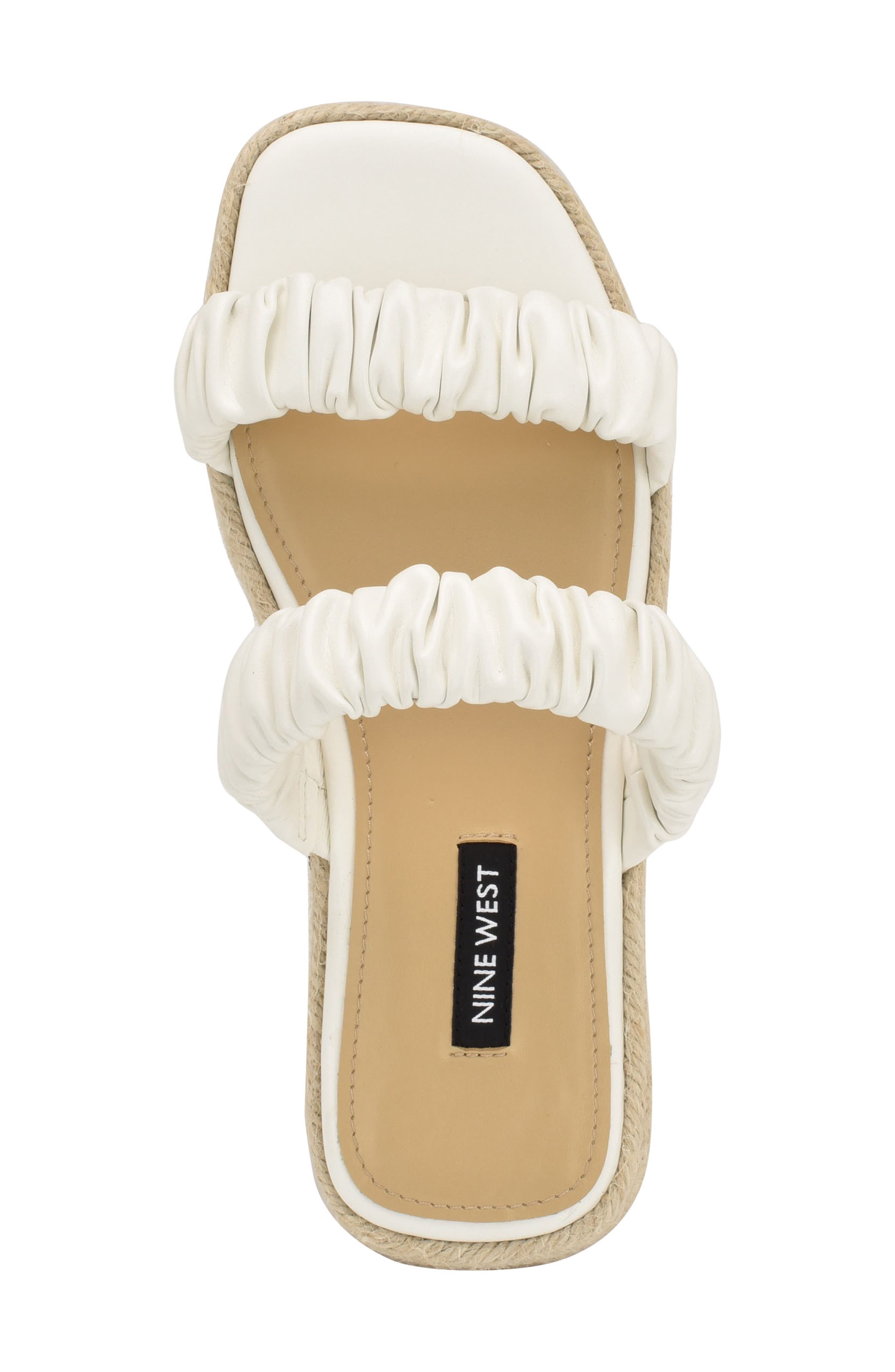 Peacock Espadrille Platform Sandal, Alternate, color, WHITE 140