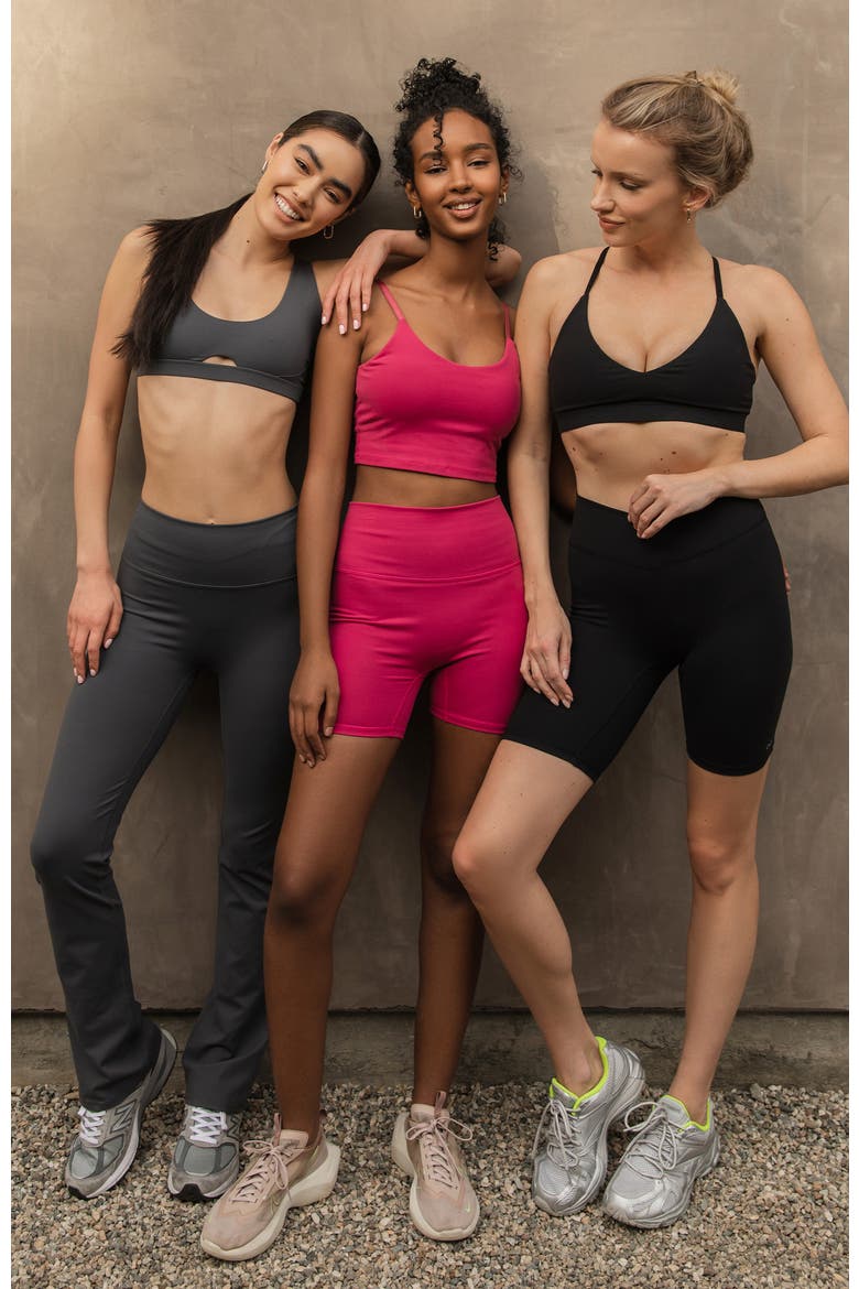 Melanie Crop Cloudlux Bra, Alternate, color, Fuschia