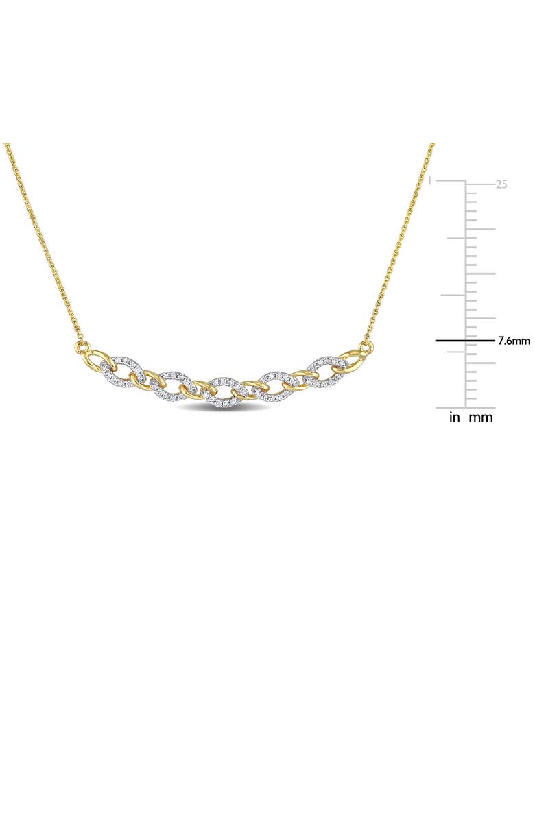 DELMAR Diamond Oval Link Necklace - 0.15ct., Alternate, color, Gold