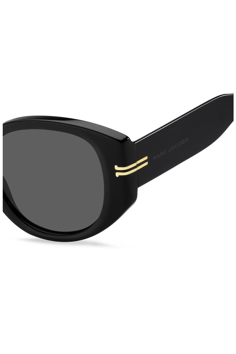 Round Sunglasses, Alternate, color, BLACK / GREY