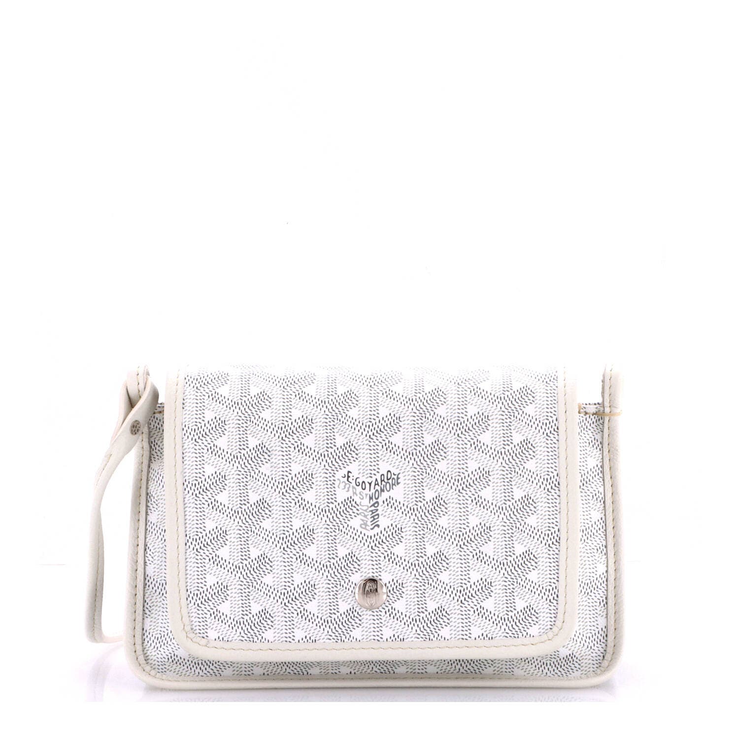 Plumet Clutch Wallet Coated Canvas, Main, color, White