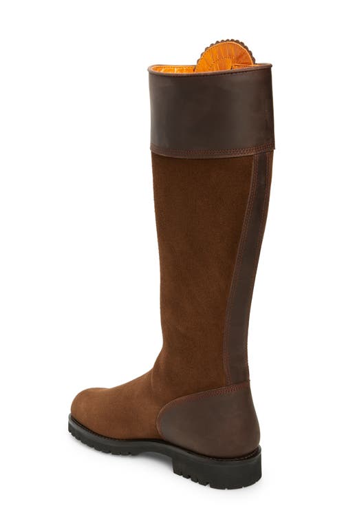 Penelope Chilvers Inclement Long Tassel Waterproof Knee High Boot In Brown